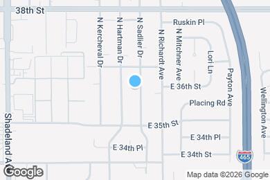 Map image of the property - 3660 N Sadlier Dr
