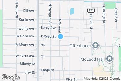 Map image of the property - 640 N Summit St