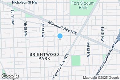 Map image of the property - Brightwood Park townhouse near Fort Totten...