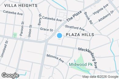 Map image of the property - Plaza Midwood Apartments
