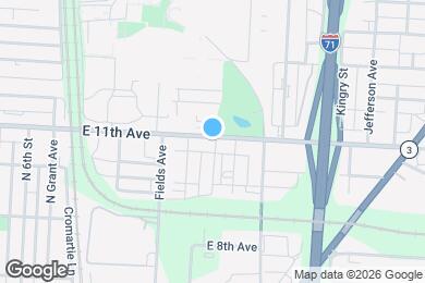 Map image of the property - 633 E 11th Ave