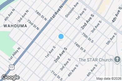 Map image of the property - 7315 1st Ave S