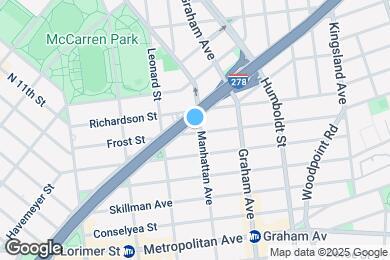 Map image of the property - 393 Manhattan Ave
