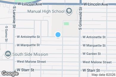 Map image of the property - 2710 W Antoinette St
