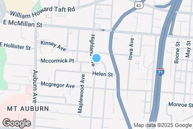 Map image of the property - 2348 Highland Ave