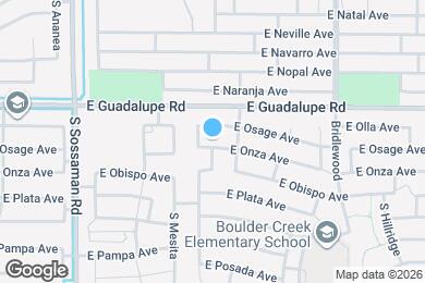 Map image of the property - 7830 E Onza Ave