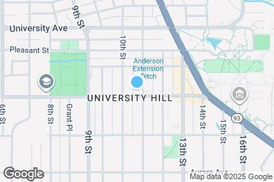 Map image of the property - Fully Renovated & Spacious Units Just Steps from CU Boulder & The Hill – Prime Location!