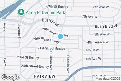 Map image of the property - 2804 20th Place Ensley