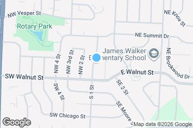 Map image of the property - 106 N 1st St