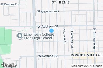 Map image of the property - 3529 N Oakley Ave