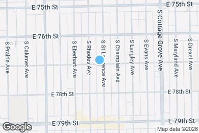 Map image of the property - 7700 S St Lawrence Ave