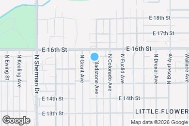 Map image of the property - 1512 N Gladstone Ave