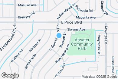 Map image of the property - 1190 S San Mateo Dr