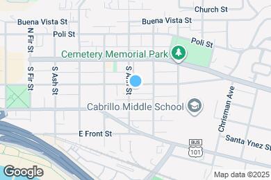 Map image of the property - 1120 E Santa Clara St
