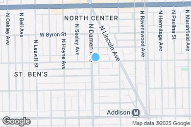 Map image of the property - 3759 N Damen Ave
