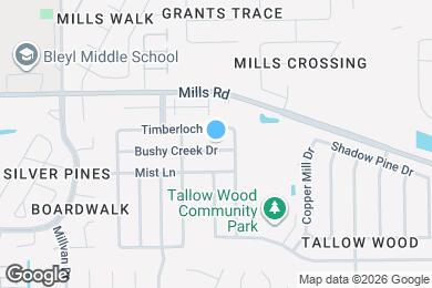 Map image of the property - 10318 Bushy Creek Dr