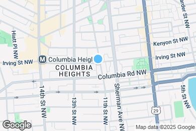 Map image of the property - 1100 Irving St NW