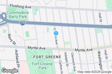 Map image of the property - Renovated 2-Bedroom with Private Backyard + 1,500 Sq Ft Recreation Space | Fort Greene