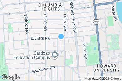 Map image of the property - 1110 Euclid St NW