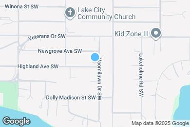 Map image of the property - 8709 Highland Ave SW