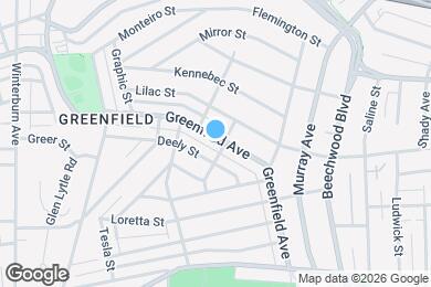 Map image of the property - 940 Greenfield Ave