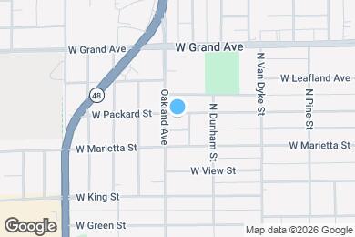 Map image of the property - 1073 W Packard St