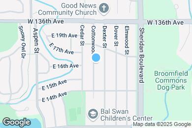 Map image of the property - 1656 Cottonwood St