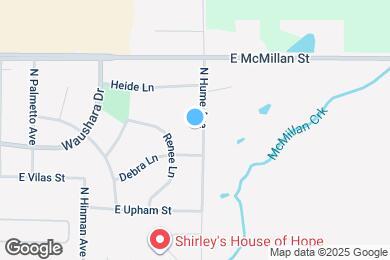 Map image of the property - 1610 N Hume Ave