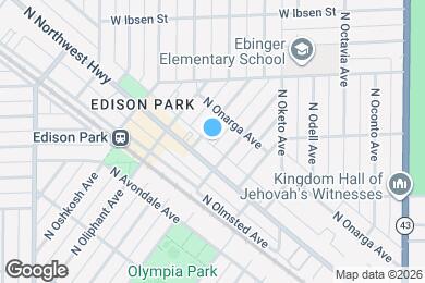 Map image of the property - 6717 N Oxford Ave