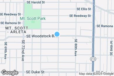 Map image of the property - 7630 SE Woodstock Blvd