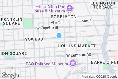 Map image of the property - 1021 W Baltimore St