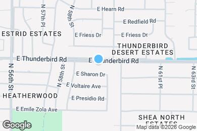 Map image of the property - 5921 E Thunderbird Rd