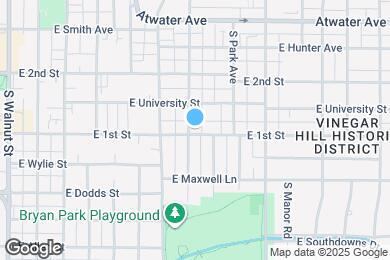 Map image of the property - 721 S Fess Ave