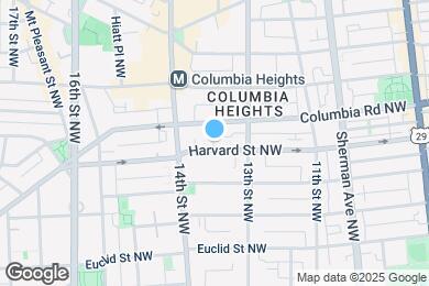 Map image of the property - 1337 Harvard St NW