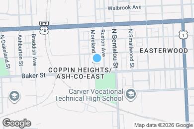 Map image of the property - 1617 Moreland Ave
