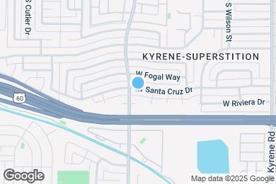 Map image of the property - 955 W Santa Cruz Dr