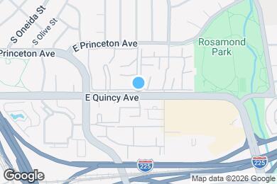 Map image of the property - 7625 E Quincy Ave
