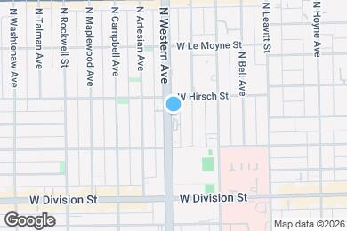 Map image of the property - 1339 N Western Ave