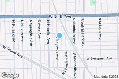 Map image of the property - 1439 N Ridgeway Ave