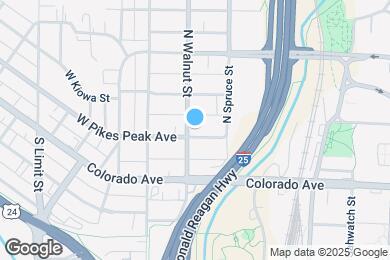 Map image of the property - 430 W Pikes Peak Ave