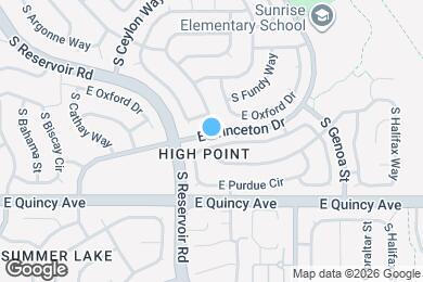 Map image of the property - 19302 E Purdue Cir