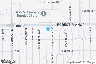 Map image of the property - 3733 N Gladstone Ave