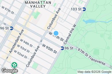 Map image of the property - 1 bedroom 1 bathroom with washer and dryer West 97th Street