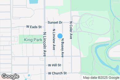Map image of the property - 1011 N Busey Ave