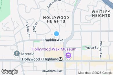 Map image of the property - 6871 Franklin Ave - Hollywood Cozmo