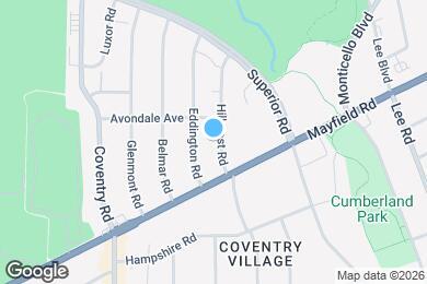 Map image of the property - 1652 Hillcrest Rd