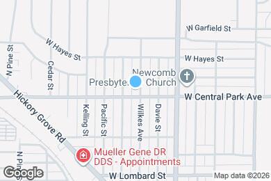 Map image of the property - 2608 Wilkes Ave