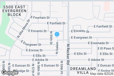 Map image of the property - 5930 E Elmwood St