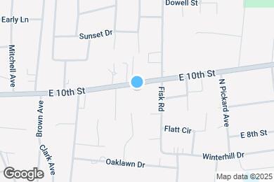 Map image of the property - 1045 E 10th St