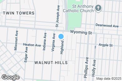 Map image of the property - 1039 Highland Ave